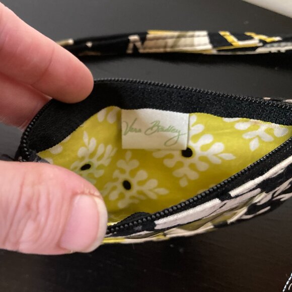 Vera Bradley Baroque Zip ID Case/Coin Key Purse & 18" Lanyard - Floral Pattern - Picture 6 of 8